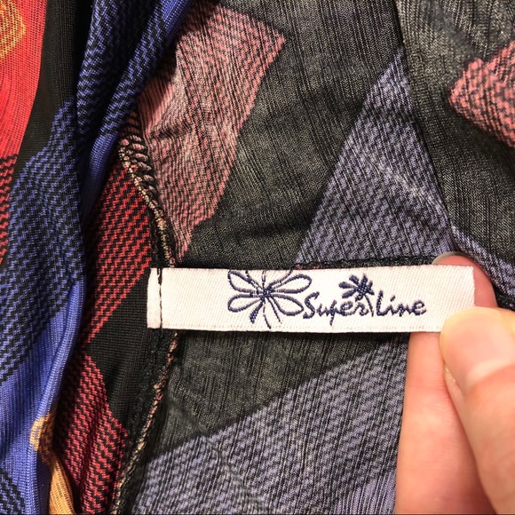 Rainbow Multicolored Chevron Flare Leggings - M - Picture 5 of 8